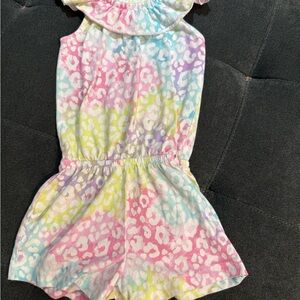 The Children's Place Pastel Multicolor Leopard Print Romper